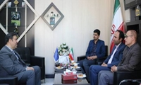 نشست دکتر شهبازی، رئیس بهزیستی استان کرمانشاه، با مهندس احسان باقرخانی در اداره کل صمت برگزار شد